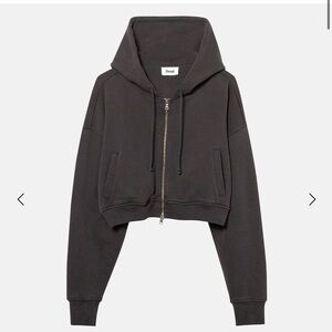 Elwood crop babydoll hoodie vintage grey